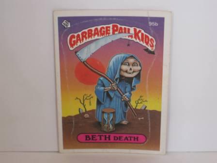 095b BETH Death [No Copyright] 1986 Topps Garbage Pail Kids Card